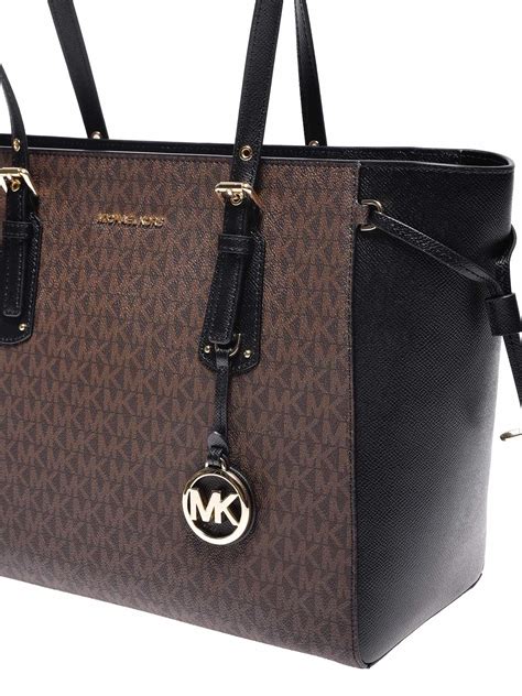 michael kors black tote bags|michael kors black medium tote.